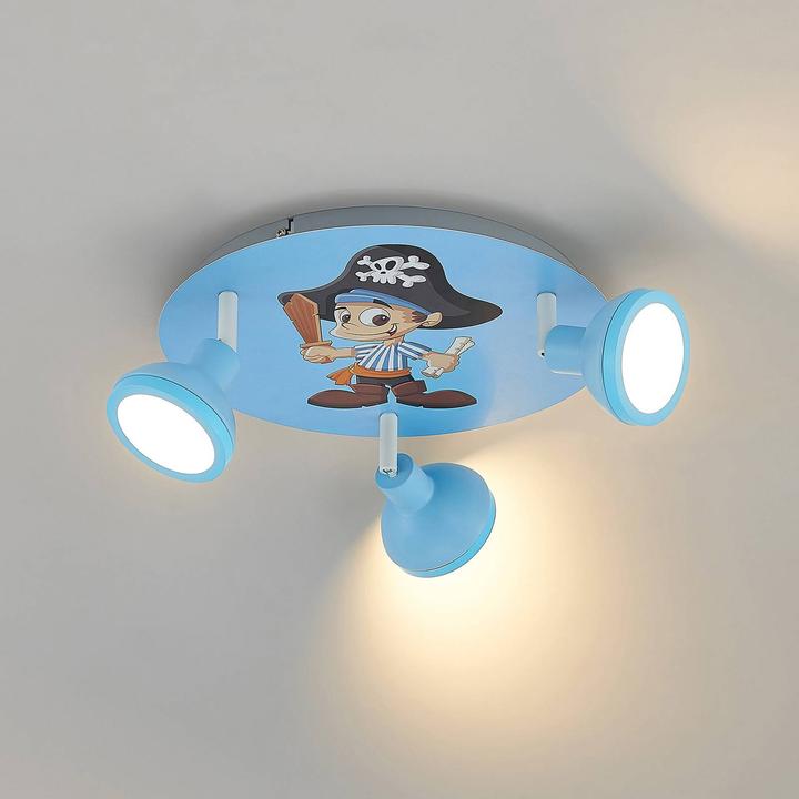 Produktbild Lindby Roxas Kinderzimmer-Deckenleuchte, Pirat (400 lm, GU10)