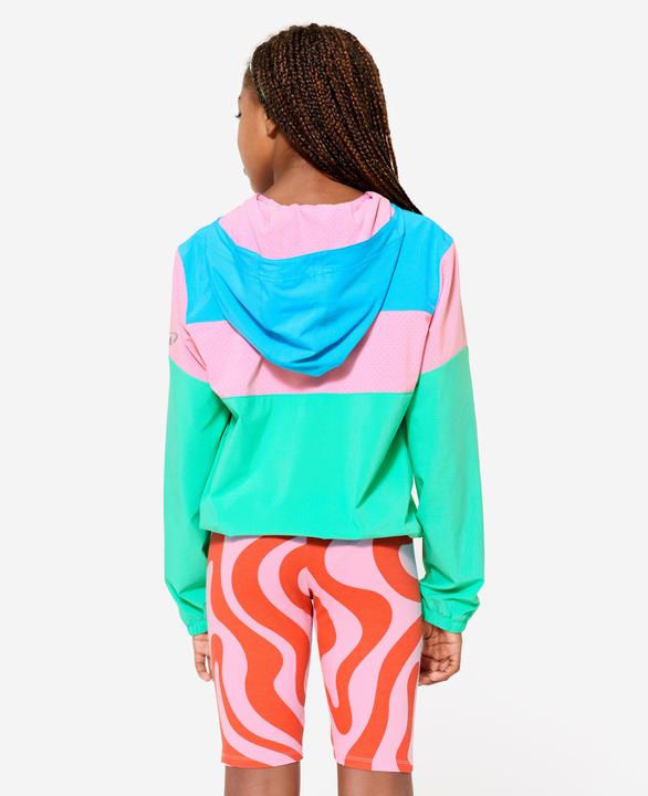 Immagine prodotto Domyos Trainingsjacke Kinder leicht atmungsaktiv - rosa/blau (14, 15, 16)