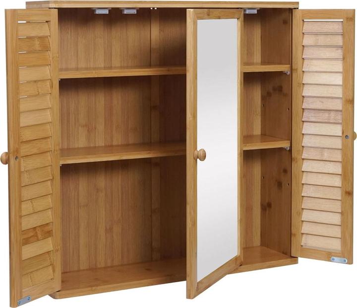 Image du produit Mendler Armoire de toilette HWC-B18, bambou 60x60x15cm (60 x 60 x 60 x 15 cm)