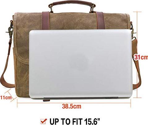 Produktbild Only-Bags.Store Herren Umhängetaschen Aktentasche Laptoptasche Wasserdichtes Segeltuch Grosse Arbeitstasche