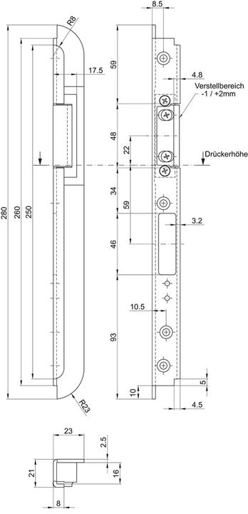 Produktbild MSL Schliessbleche BV-1255 VariFlex (Schliessblech)