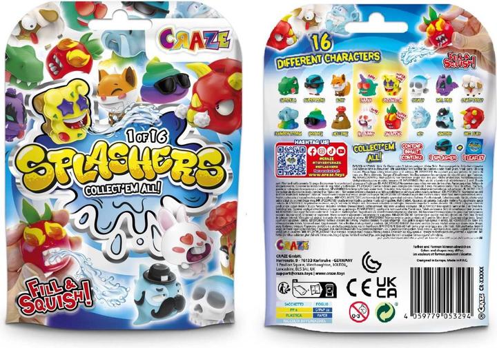 Actual product image Craze Splashers ass.