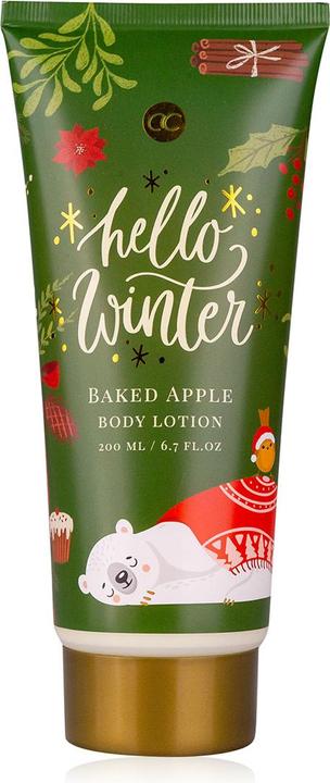Accentra Bodylotion HELLO WINTER in Tube, 200ml, Duft: Baked Apple, Farbe: rot/grün/hellblau, VE 6/24 (Körperlotion, 200 ml)