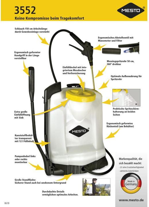 Actual product image Mesto Back pressure sprayer RS125 12 l (12 l)