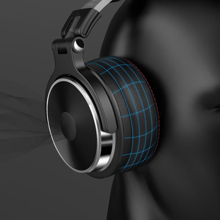 Produktbild OneOdio Pro-60 DJ Over Ear Kopfhörer kabelgebunden Stereo Schwarz High-Resolution Audio Faltbar, Sc (ANC, Kabelgebunden)