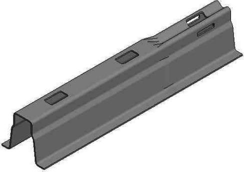 Actual product image Van der Valk Solar Systems 741802300 Galvanised roof support rail L=2300x1,5mm flat roof mounting ValkPro+ L10