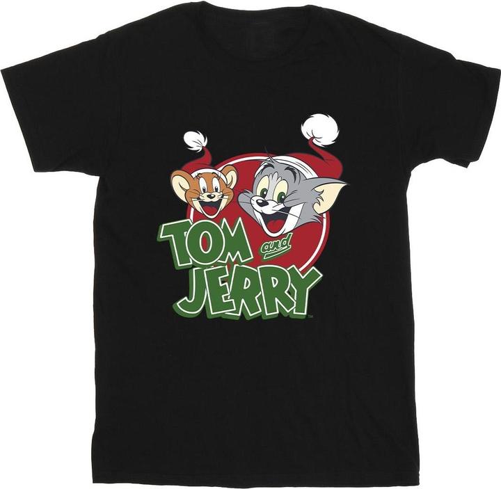Tom & Jerry Christmas Hat Logo TShirt