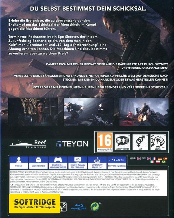 Image du produit Reef Entertainment Terminator : Resistance (PS4, DE)