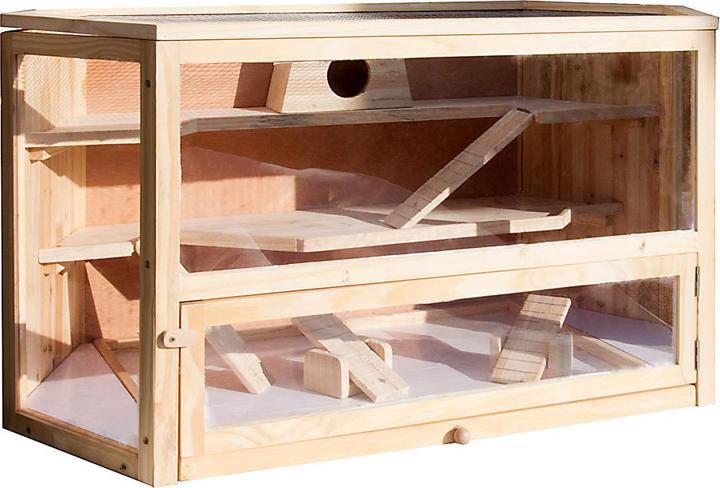 Produktbild Wiltec XXL Nagerkäfig 1150x600x580mm Holz Kleintierhaus Hamsterkäfig Mäusekäfig