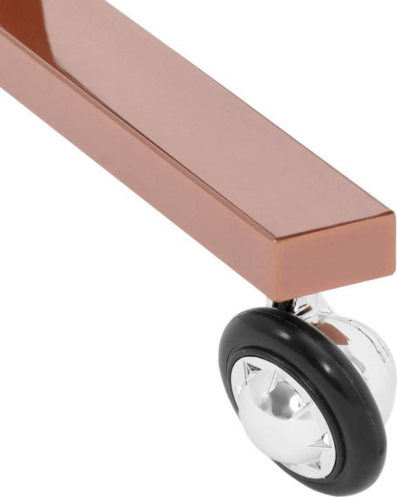 Physa Carrello per estetista - 2 ripiani pieghevoli - Fino a 10 kg - Oro rosa - Acciaio inox