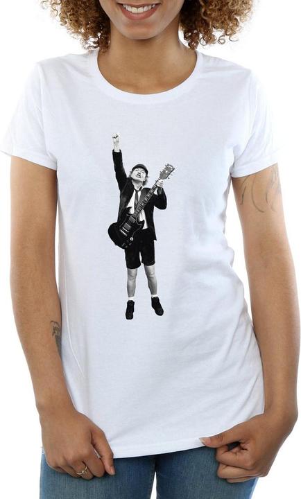 Actual product image AC/DC Womens/Ladies Angus Young Cut Out Cotton T-Shirt (L)