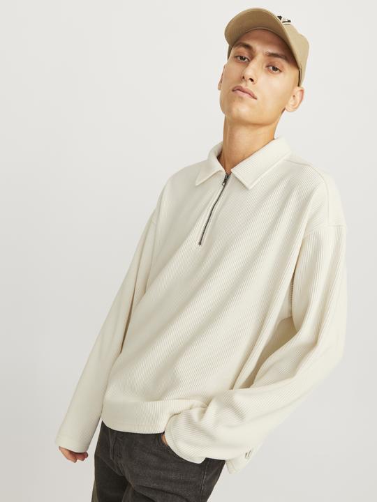 Produktbild Jack & Jones Jorrick Plisse Sweat Zip Split Polo Ln (M)