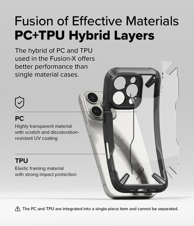 Produktbild Ringke Case for iPhone 16 Pro FUSION X BLACK (Apple iPhone 16 Pro)