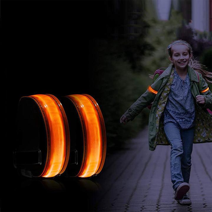 Produktbild Stride Aufladbares USB Leuchtarmband für Kinder / Erwachsene zum Sport