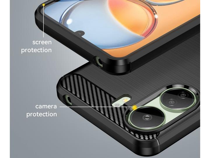 Produktbild Screenguard Xiaomi Redmi 13C Hülle Carbon Brushed Soft TPU (Xiaomi Redmi 13C)