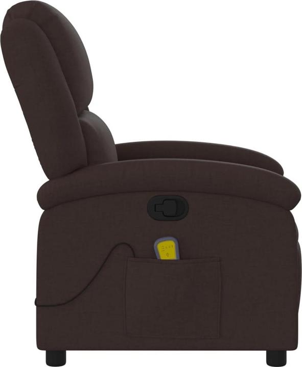 Image du produit VidaXL Fauteuil de massage tissu marron foncé,Couleur : marron foncé,Matériaux
