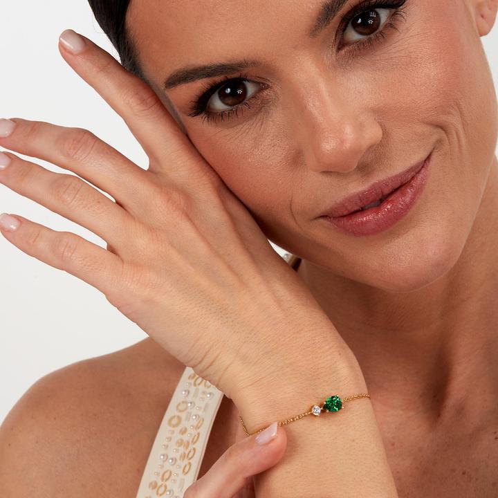 Produktbild Morellato Elegant gold-plated bracelet with zircons Tesori SAIW199 (19 cm, Silber 925)