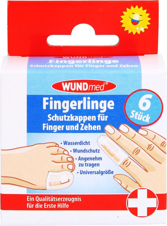 Actual product image Axisis WUNDmed finger cots protective caps for fingers and toes, 5 pcs. device (6 x)