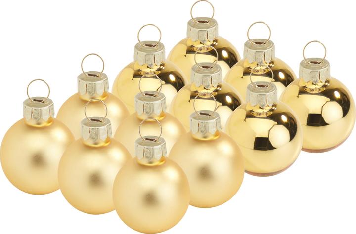 Produktbild VBS Weihnachtskugeln "Mini" aus Kunststoff, Ø 3 cm (12 -teilig)