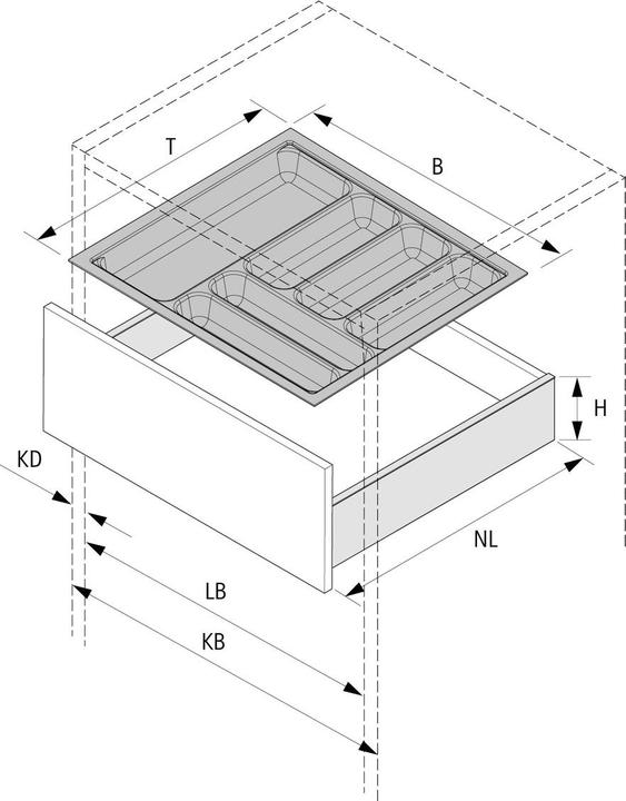 Produktbild Hettich Besteckkästen OrgaTray 440