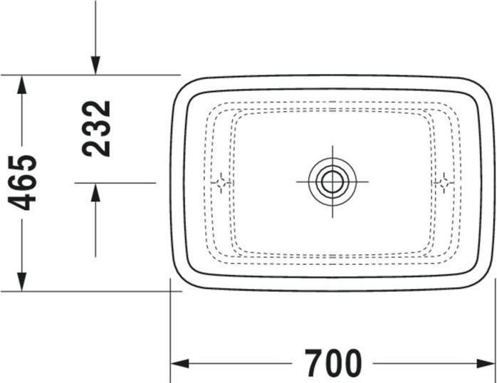 Produktbild Duravit Aufsatzbecken PURAVIDA + o ÜL HLB 700x465mm geschli o HL weiss WG (465 mm, 700 mm)