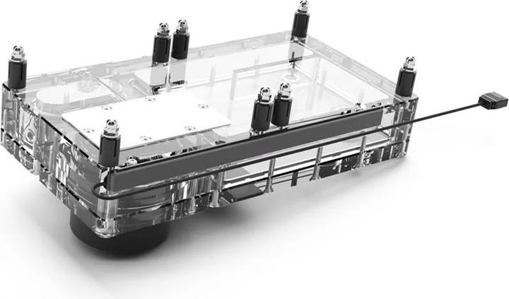 Actual product image Alphacool PUM Core Flat Rate Reservoir 240 Right with VPP Apex Pump
