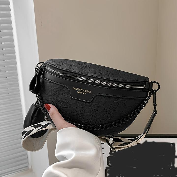 Produktbild Only-Bags.Store Klassische minimalistische Umhängetasche, Retro-Stil solide Farbe Halbmond-Reissverschluss Fancy