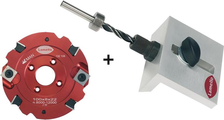 Lamello Clamex S-18 Set Bohrlehre Fräser enthält 1 x 125240 und 1 x132108 125250