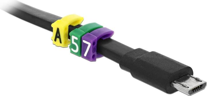 Produktbild Delock Kabelkennzeichnung Clips A-Z gelb, 10x 26 Stück