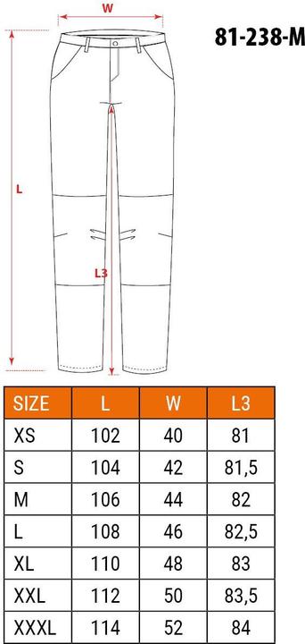 Valeurs nutritives et ingrédients Neo Pantalon de travail (M)