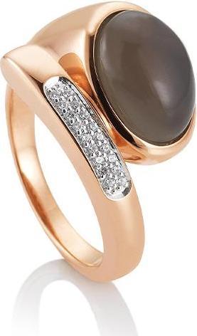 Produktbild Breuning RING - E.MONDSTEIN SILVER MOON/Brill. 0,099 Ct. H/si (60, 750/18 K Gold)