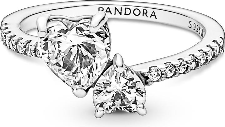 Image du produit Pandora Bague coeurs scintillants (52, Argent 925)