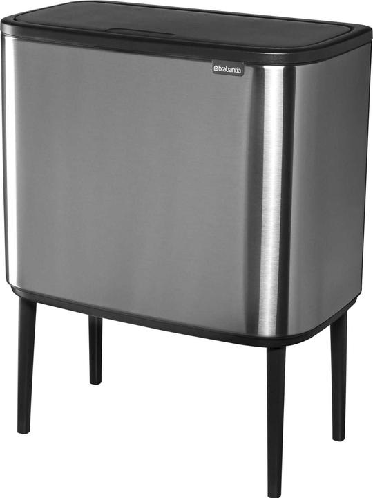 Actual product image Brabantia Waste bin for separation with button, silver (31 62 27) (34 l)