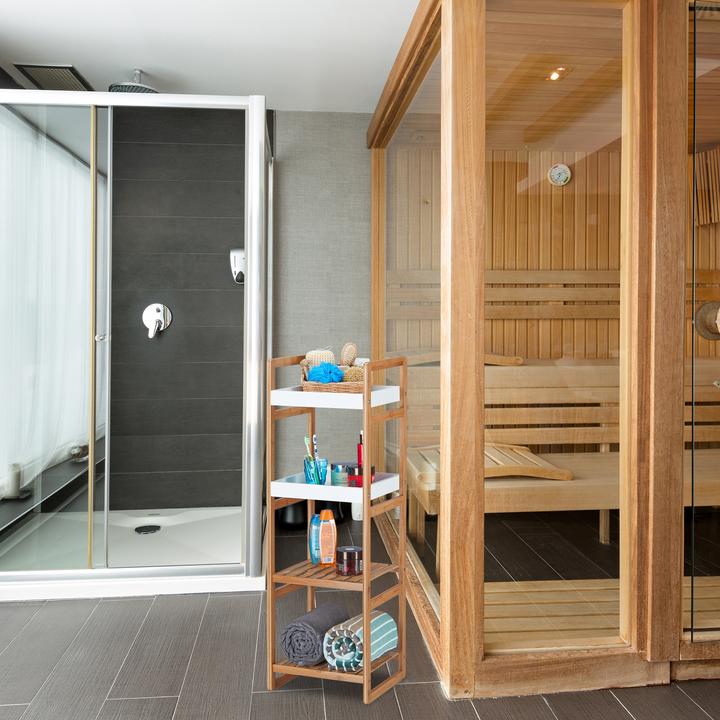 Immagine prodotto Relaxdays Mensola da pavimento per il bagno (36 x 33 x 110 cm)