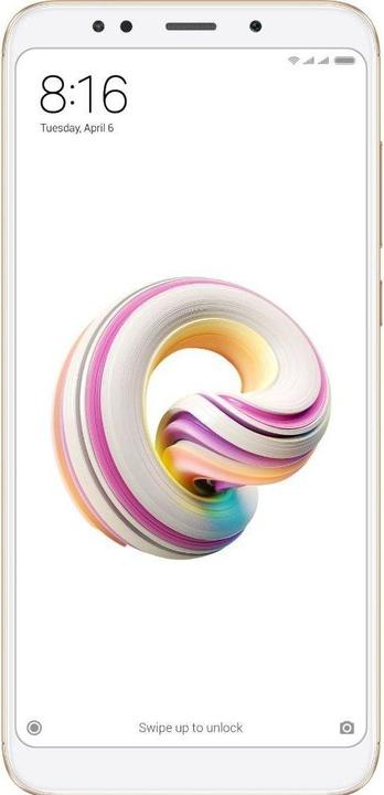 Actual product image Xiaomi Redmi 5 Plus (64 GB, Gold, 5.99", Hybrid Dual SIM, 12 Mpx, 4G)