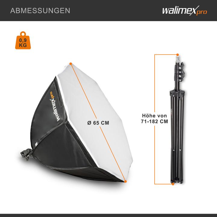 Produktbild Walimex pro LED 60W Octagon Ø65cm Bi Color Kit 1 (65 cm)