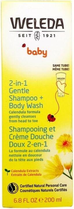 Actual product image Weleda Baby Calendula Shampoo And Body Wash (200 ml, Liquid shampoo)