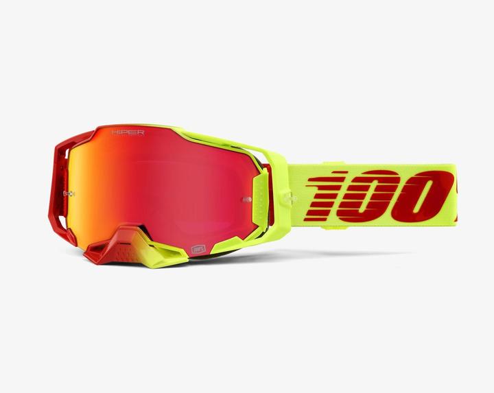 Immagine prodotto 100% Armega HIPER Goggle Solaris - Rosso specchio (Red, Giallo, Rosso Specchio)