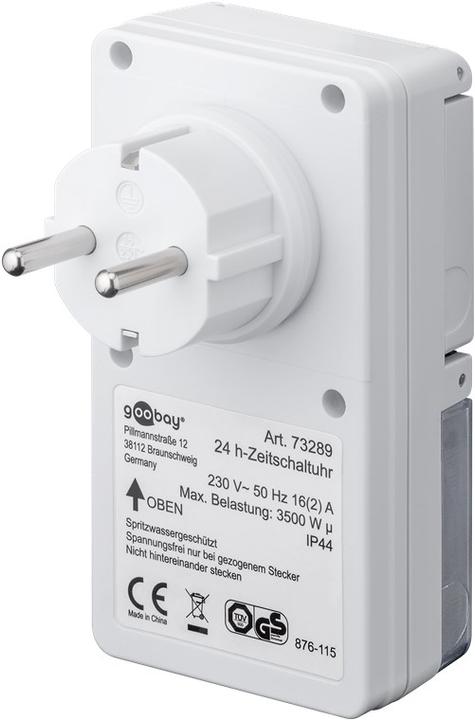 Immagine prodotto Goobay Timer analogico IP44, 2 pezzi, bianco