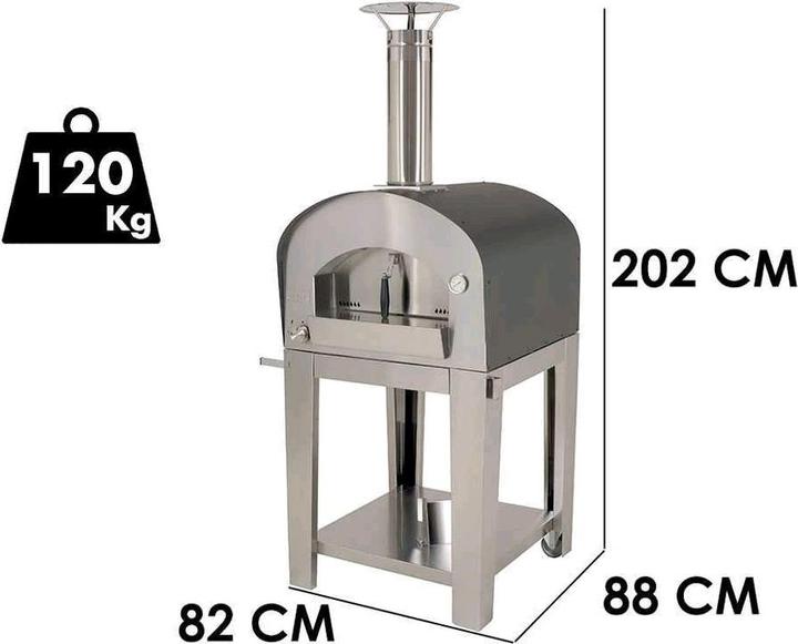 Produktbild Seven Italy Persefone OutdoorGasofen mit WagenAnthrazit (Pizzaofen Gas)