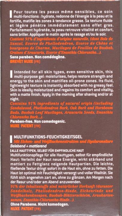 Actual product image Nuxe Multifunctional Moisturizing Gel Men (50 ml, Face gel)