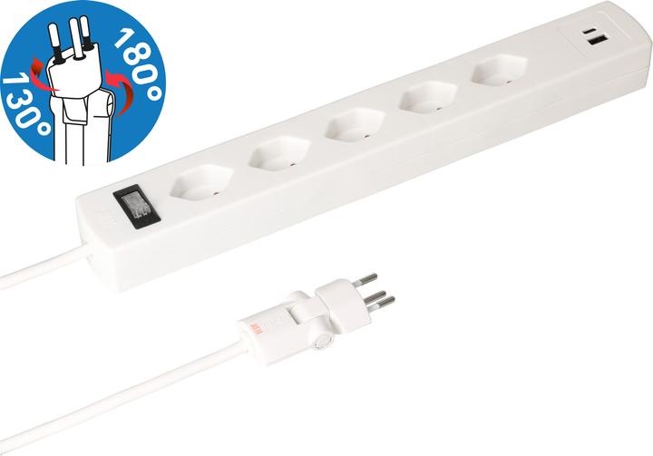 Produktbild Max Hauri Safety Line (5 x, Typ 13, USB-C, USB-A, 2 m)