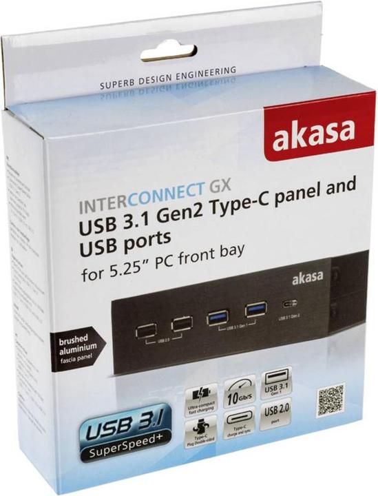 Produktbild Akasa AK-HC-11BK Universal (USB-C, USB-A, 3 Ports)