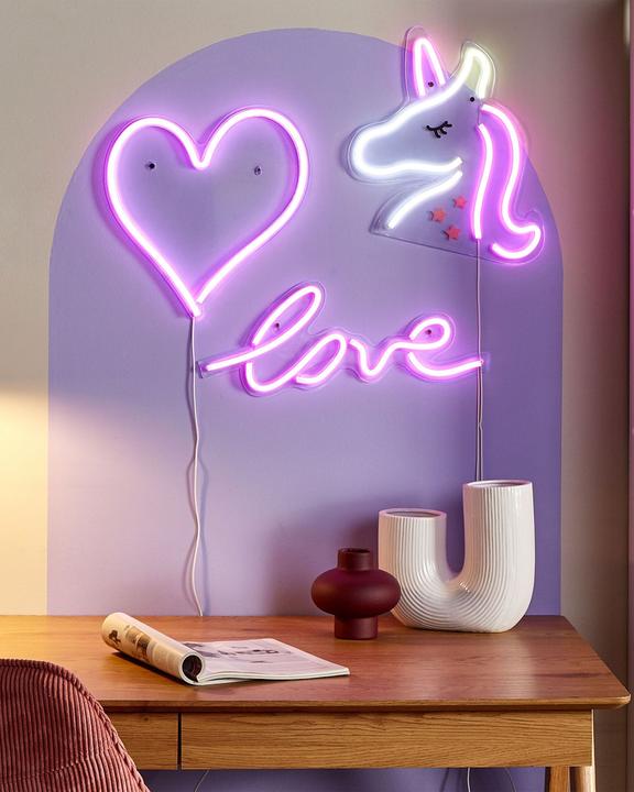 Image du produit Beliani Néon LED Décoration murale rose Set de 3 SUSIE (240 lm)