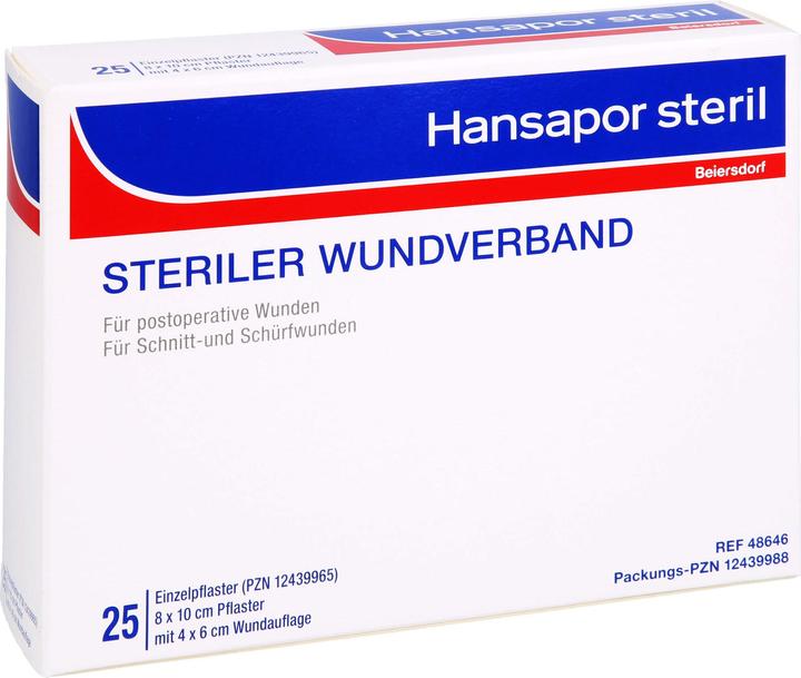 Produktbild Beiersdorf HANSAPOR STERIL 8X10CM (25 x)