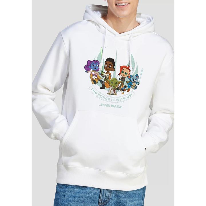 Actual product image Star Wars Mens Young Jedi Adventure The Force Is With Us Hoodie (L)