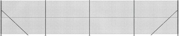 Produktbild VidaXL Maschendrahtzaun mit Bodenflansch Anthrazit 1,6x10 m