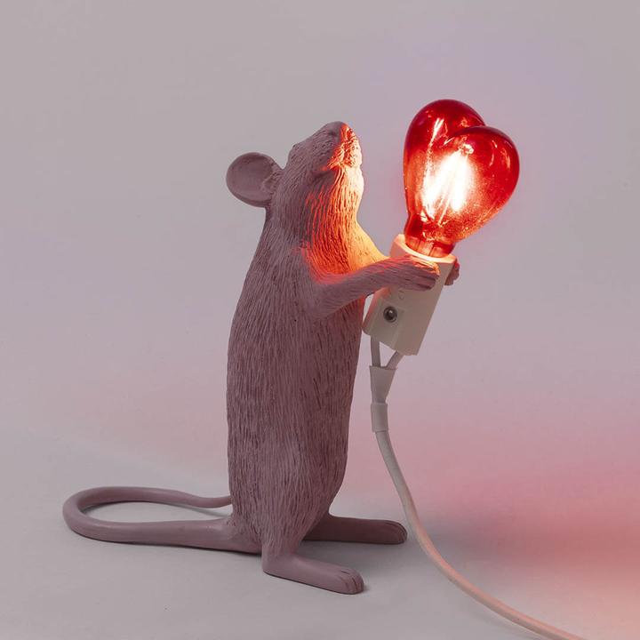 Image du produit Seletti Mouse Lamp Love "Step" lampe de table (90 lm, E14)