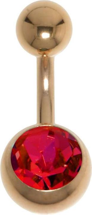 Immagine prodotto Bijouteria Piercing ventre (Acciaio chirurgico 316L, Rivestimento in PVD (colore oro), Cristallo premium)
