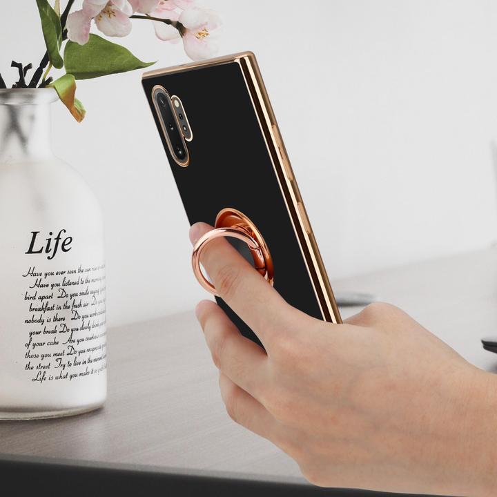 Actual product image Cadorabo Case for Samsung Galaxy NOTE 10 PLUS in TPU with camera protection and ring LM089 Style (Samsung Galaxy Note 10 Plus)